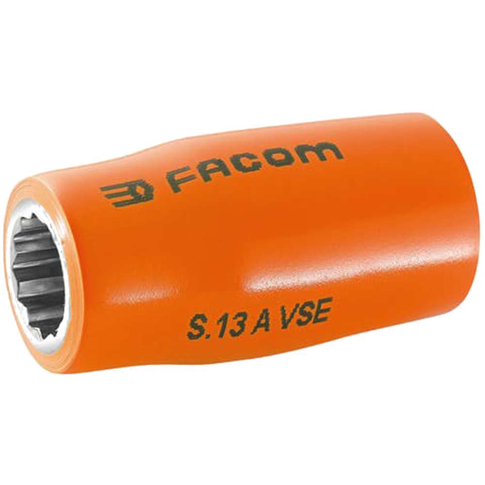 Image of Facom 1/2" Drive 1000v Insulated Bi Hexagon Metric Socket 1/2" 8mm