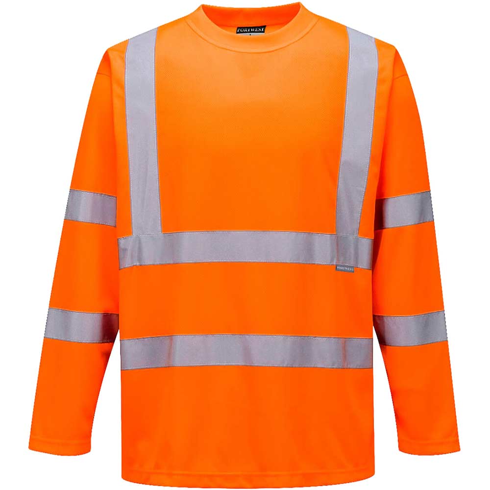 Photo of Portwest Long Sleeved Class 3 Hi Vis T Shirt Orange M