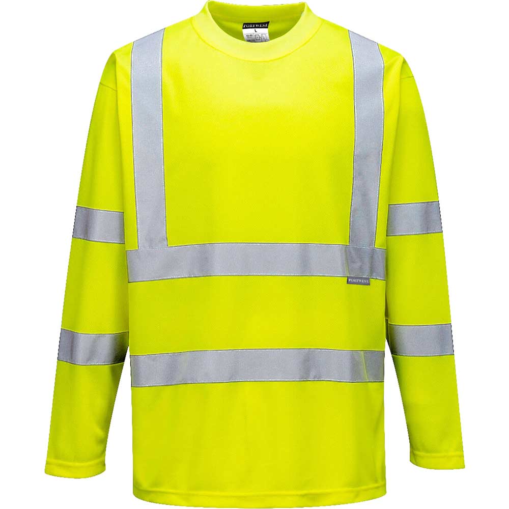 Photo of Portwest Long Sleeved Class 3 Hi Vis T Shirt Yellow 2xl