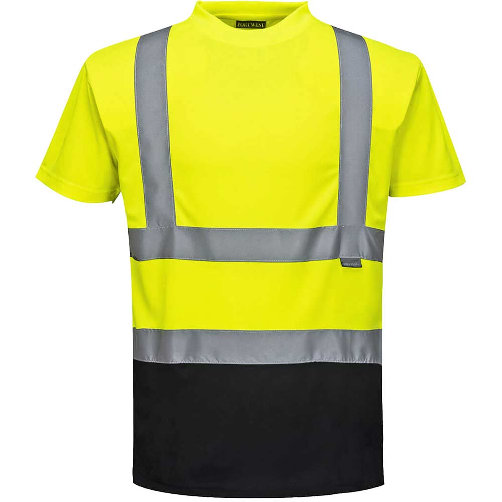 Image of Portwest S378 Hi Vis Tone T-Shirt Yellow / Black 4XL