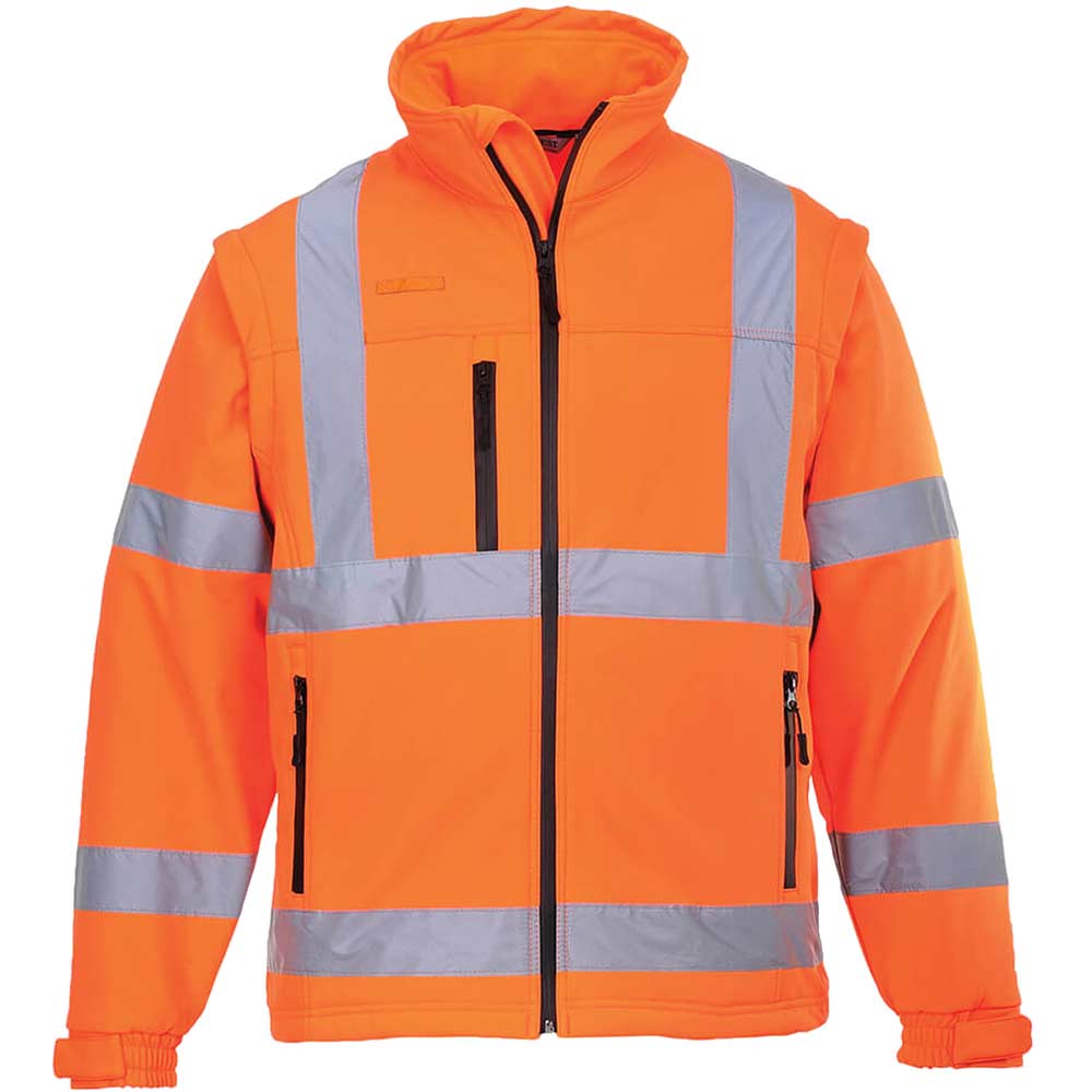 Photo of Portwest 2 In 1 Waterproof Hi Vis Softshell Jacket Orange 4xl