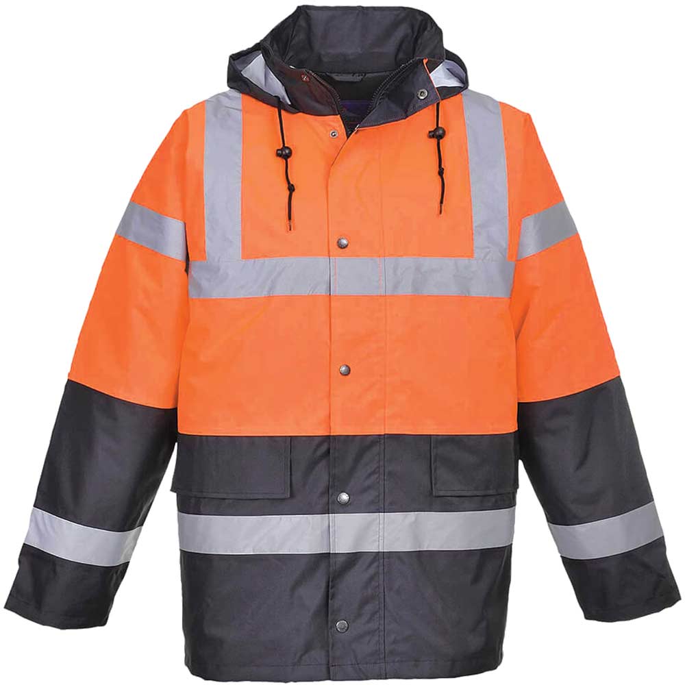 Photo of Oxford Weave 300d Class 3 Hi Vis Two Tone Traffic Jacket Orange 2xl