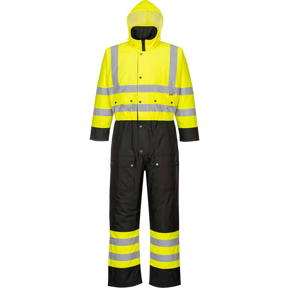 Photo of Oxford Weave 300d Class 3 Hi Vis Contrast Overall Yellow / Black 3xl