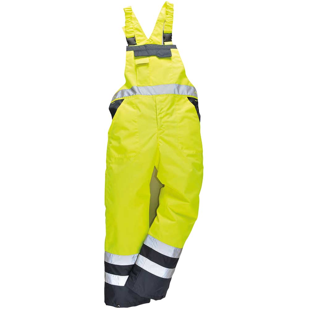 Photo of Oxford Weave 300d Class 2 Hi Vis Bib And Brace Yellow Xs