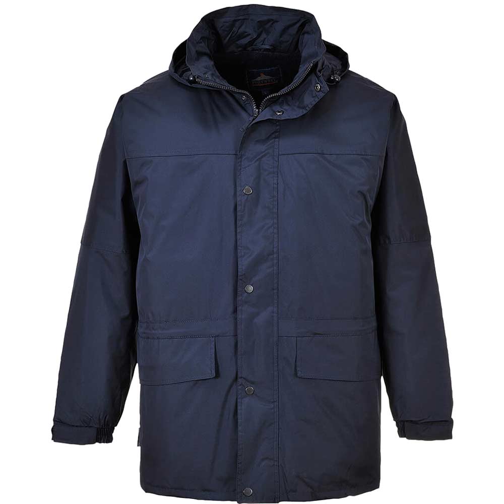 Photo of Portwest Mens Oban Fleece Lined Waterproof Jacket Navy Xl