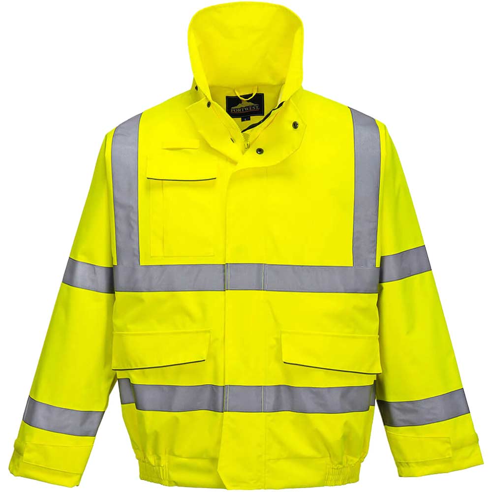 Photo of Pwr Hi Vis Extreme Bomber Jacket Yellow Xl