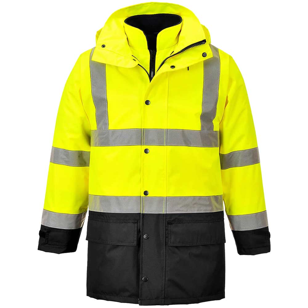 Photo of Oxford Weave 300d Class 3 Hi Vis 5-in1 Executive Jacket Yellow / Black L