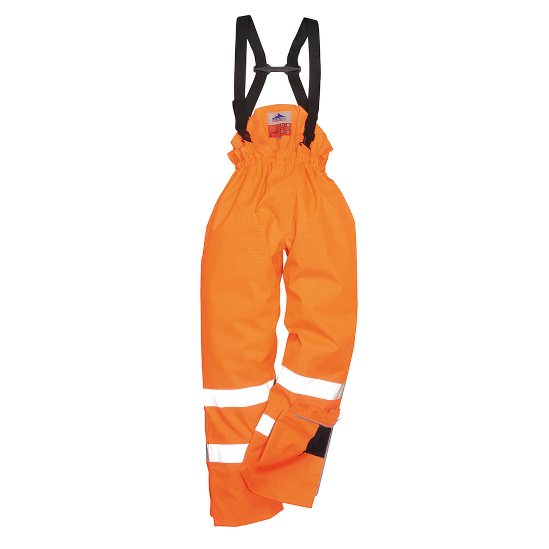 Biz Flame Hi Vis Flame Resistant Rain Lined Trousers Orange 2XL