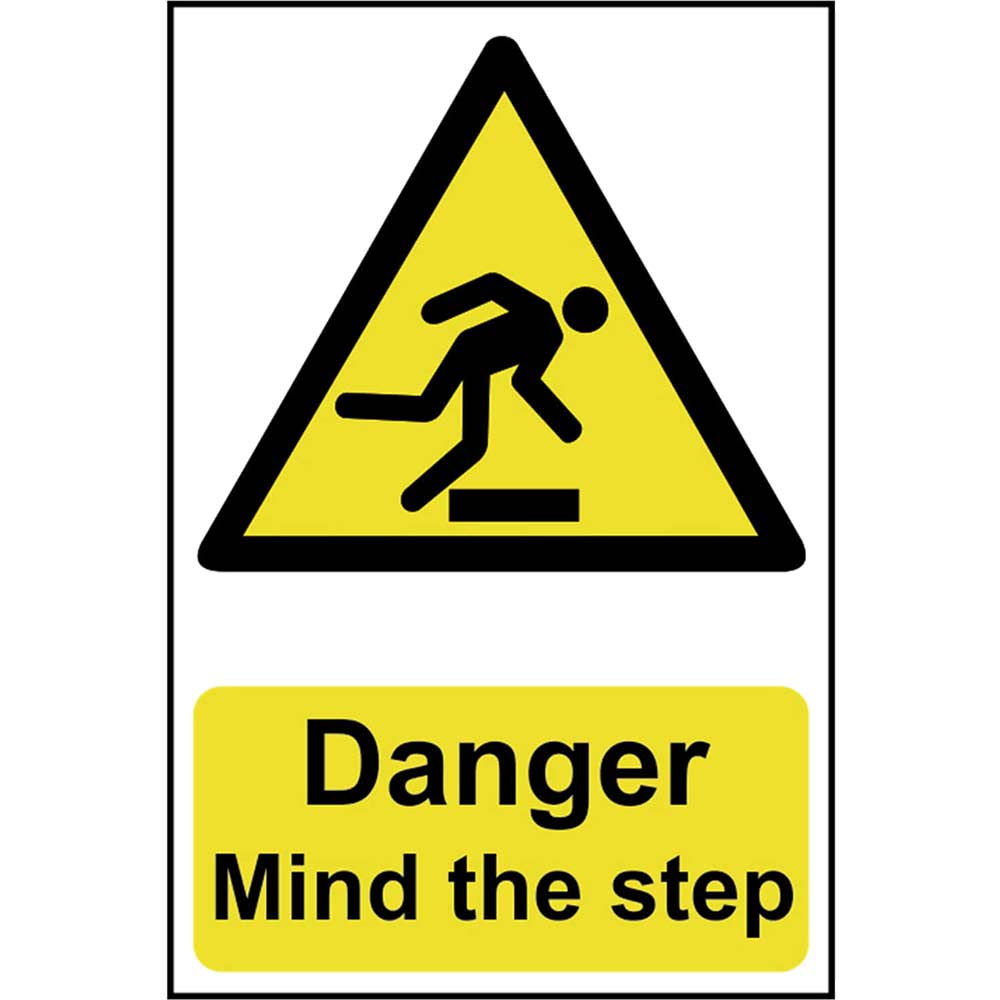 Photo of Scan Danger Mind The Step Sign 200mm 300mm Standard