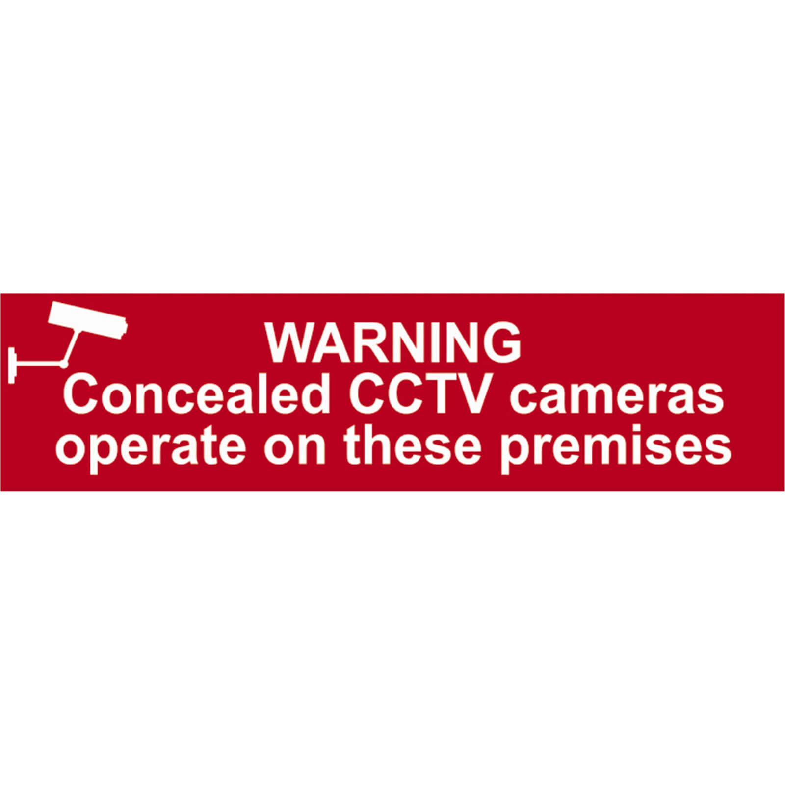Scan Warning Concealed CCTV Cameras Operate On These Premises Sign 200mm 50mm Standard