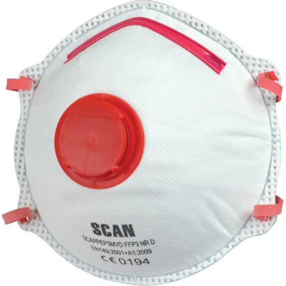 Image of Scan FFP3 Moulded Disposable Dust Valued Mask Pack of 2