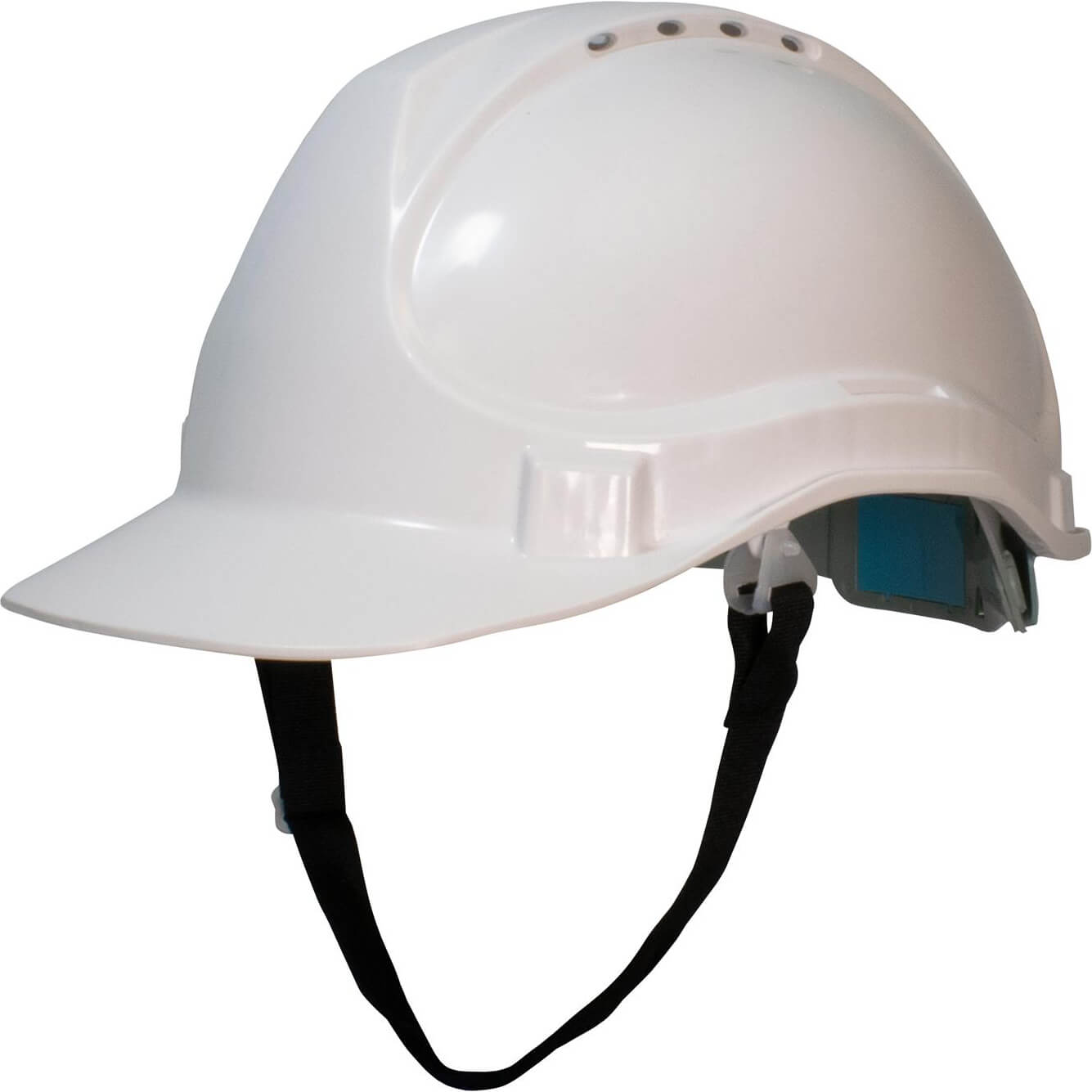 Scan Deluxe Safety Helmet and Chin Strap White