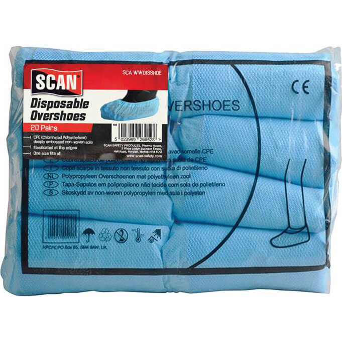 Scan Disposable Overshoes Pack of 20