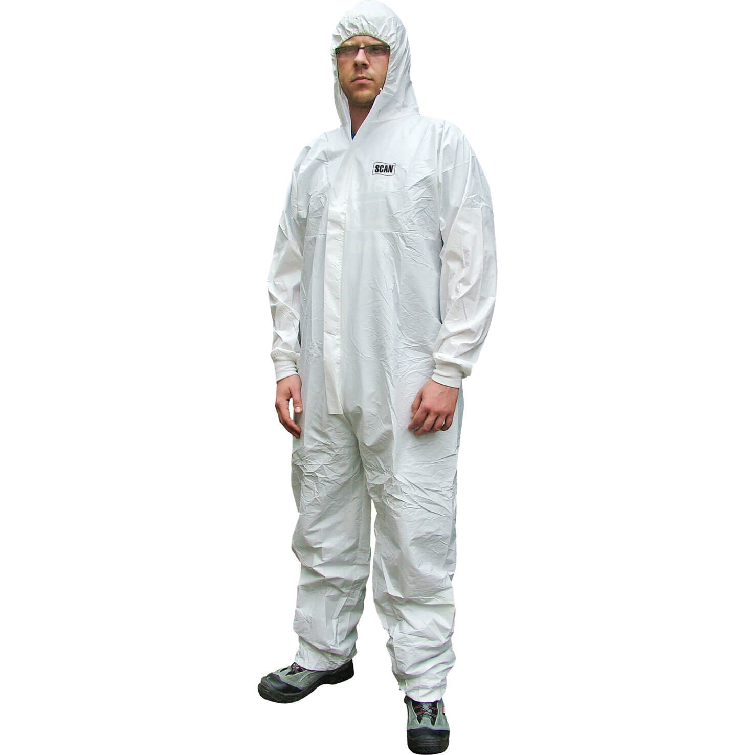 Scan Chemical Splash Resistant Disposable Overall White XL