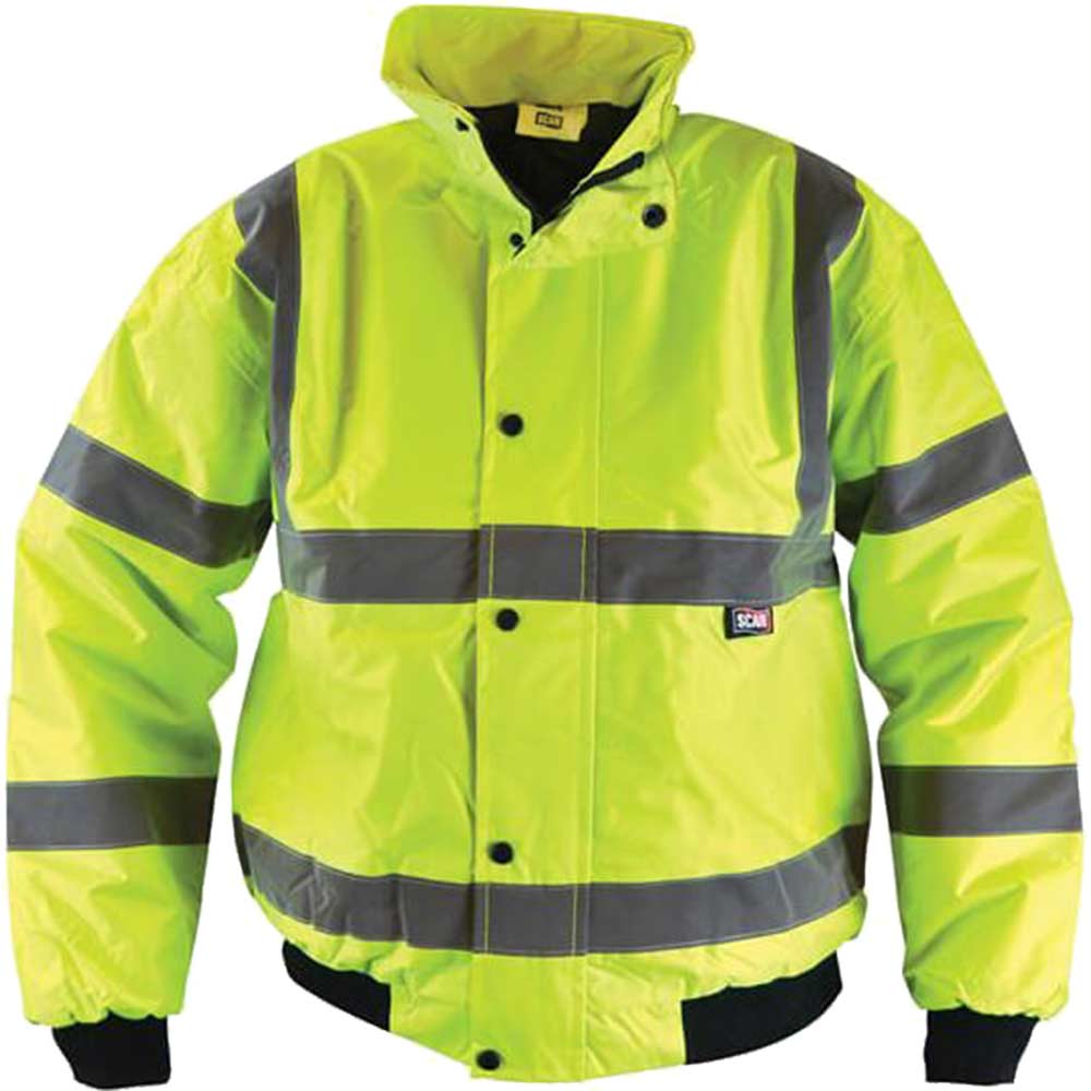 Image of Scan Hi Vis Bomber Jacket Yellow 3XL