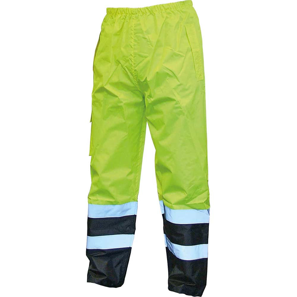 Photo of Scan Hi Vis Waterproof Motorway Trousers Yellow / Black M