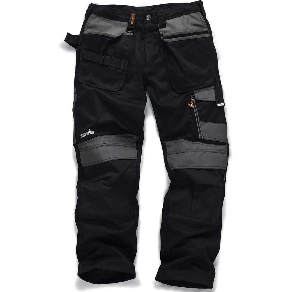 Image of Scruffs 3D Trade Work Trouser Black 40" 33"