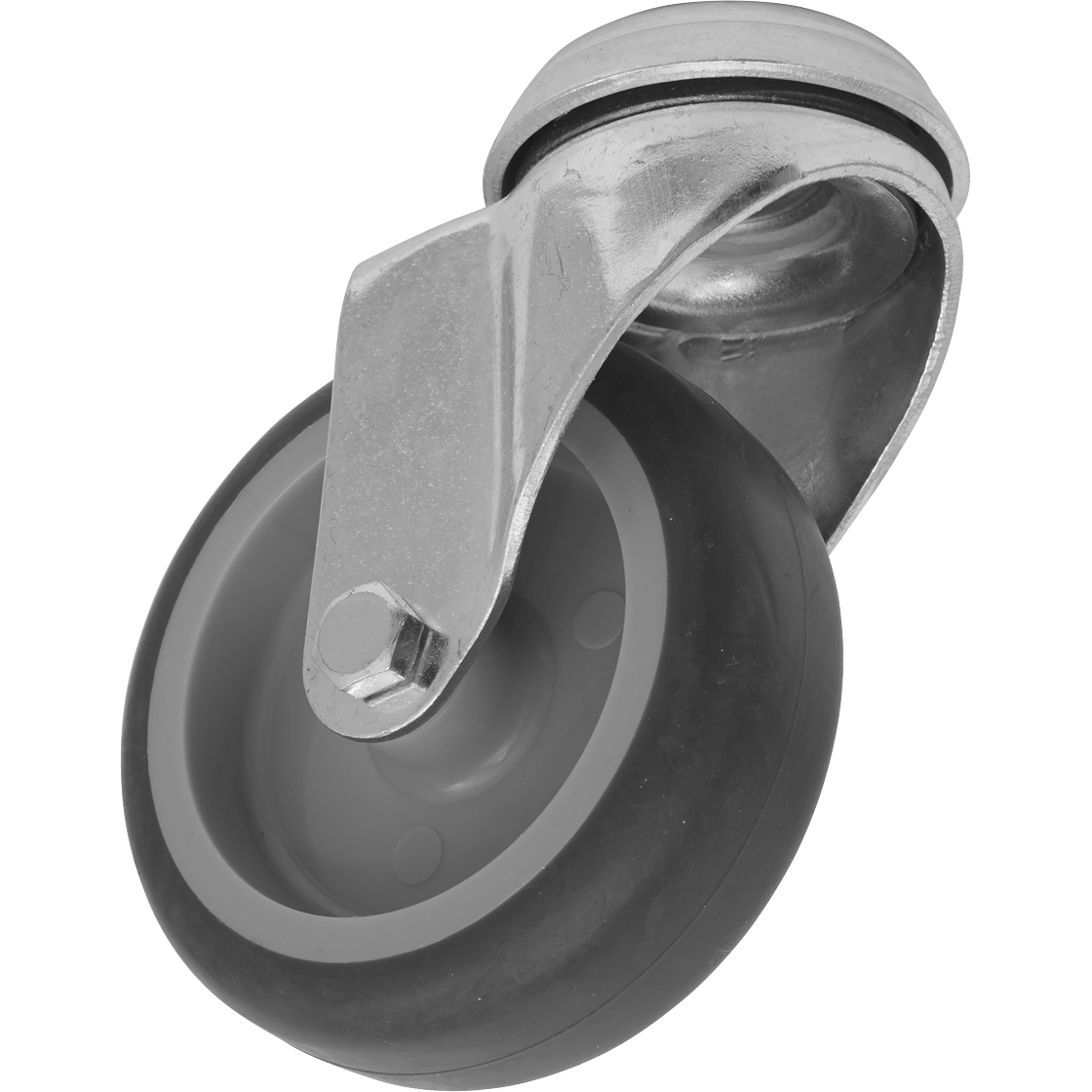 Sealey Medium Duty Thermoplastic Bolt Hole Swivel Castor Wheel 75mm