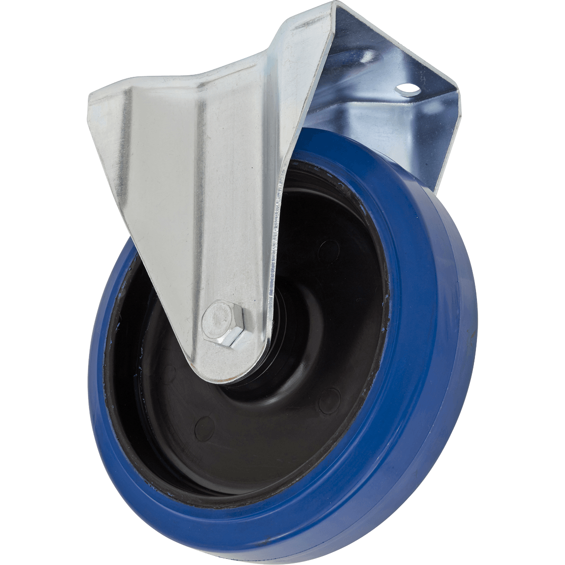 Sealey Heavy-Duty Blue Elastic Rubber Fixed Castor Wheel 160mm