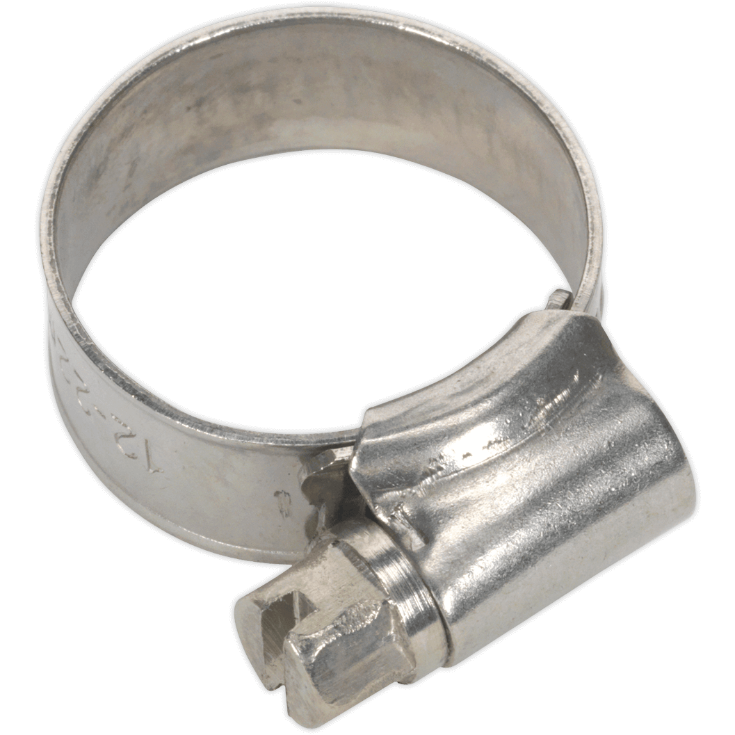 Sealey Stainless Steel Hose Clips 12mm - 22mm Pack of 10
