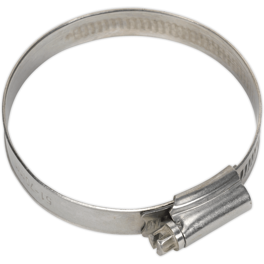 Sealey Stainless Steel Hose Clips 51mm - 70mm Pack of 10