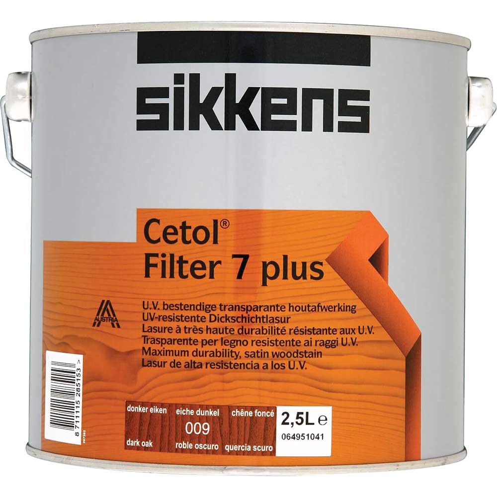 Image of Sikkens Cetol Filter 7 Plus Translucent Woodstain Dark Oak 2.5l