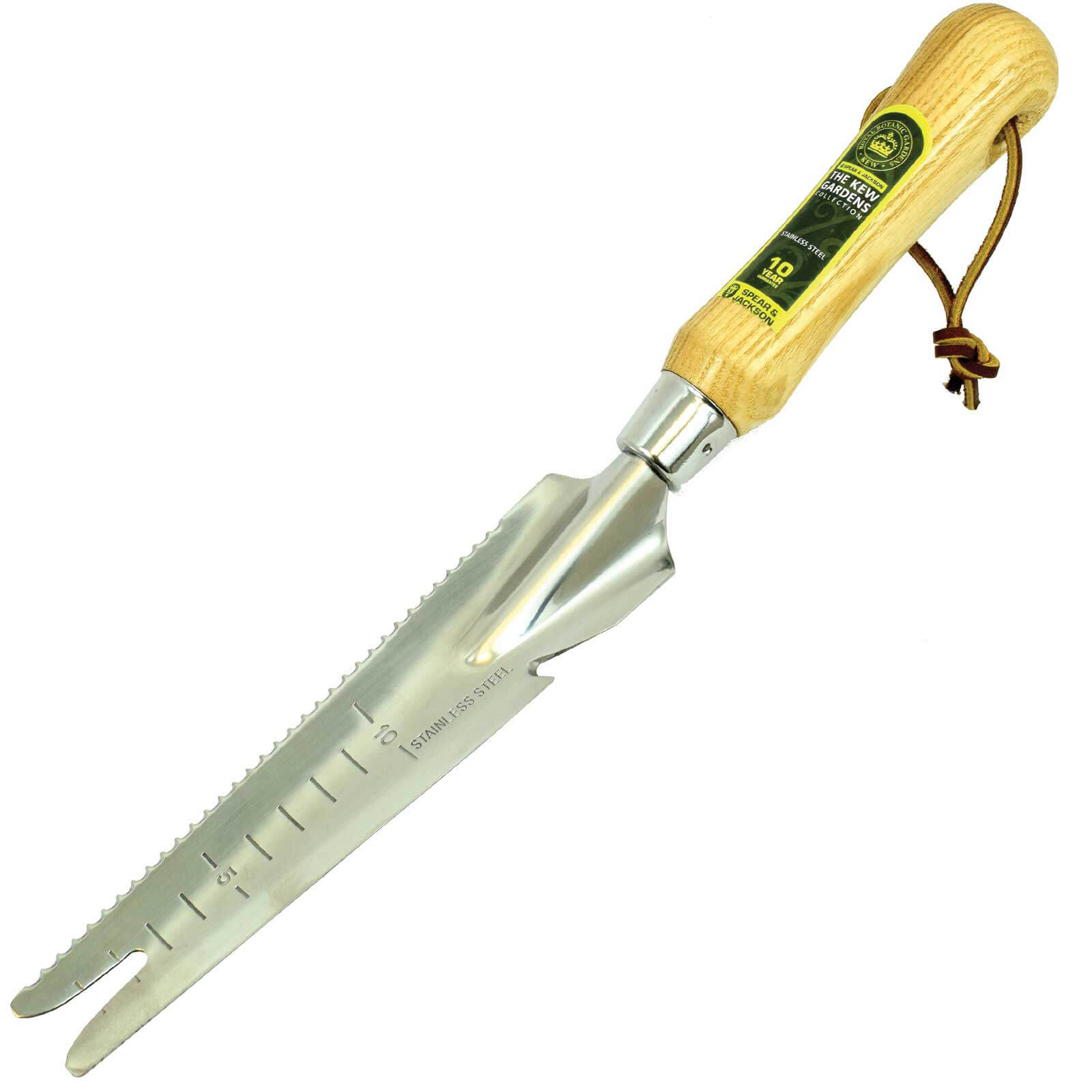 Image of Kew Gardens Stainless Steel Serrated Planting and Weeding Tool