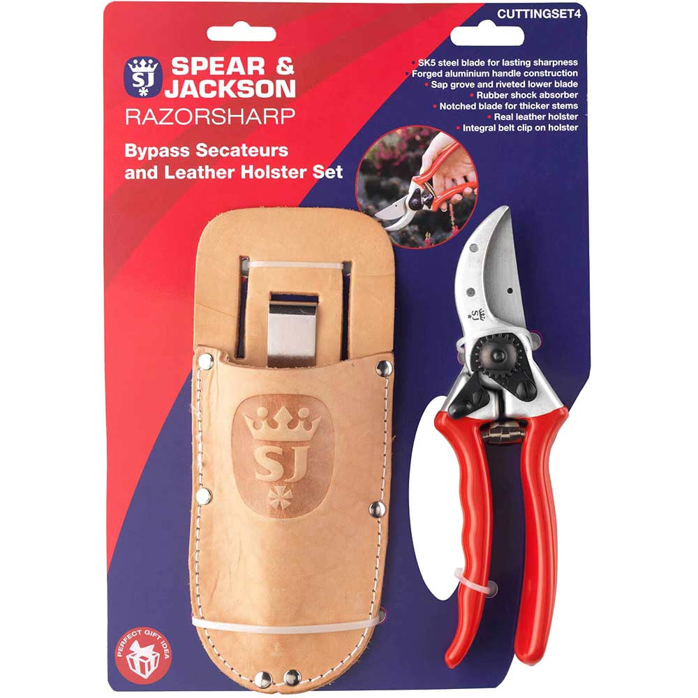 Razorsharp Bypass Secateurs and Holster.