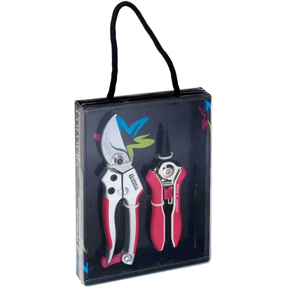 Photo of Spear And Jackson Colours Pink Bypass Secateurs And Mini Snips Set