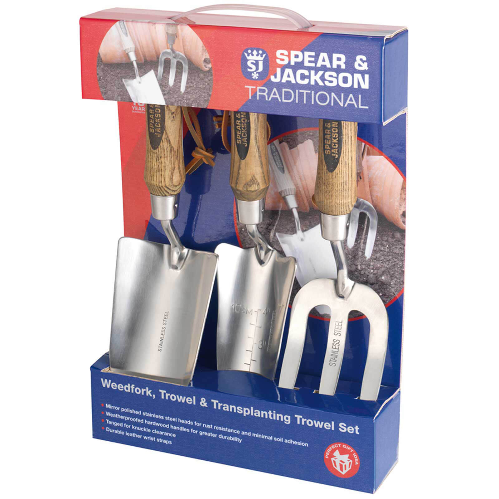 Spear and Jackson Traditional 3 Piece Stainless Steel Garden Hand Tool Set