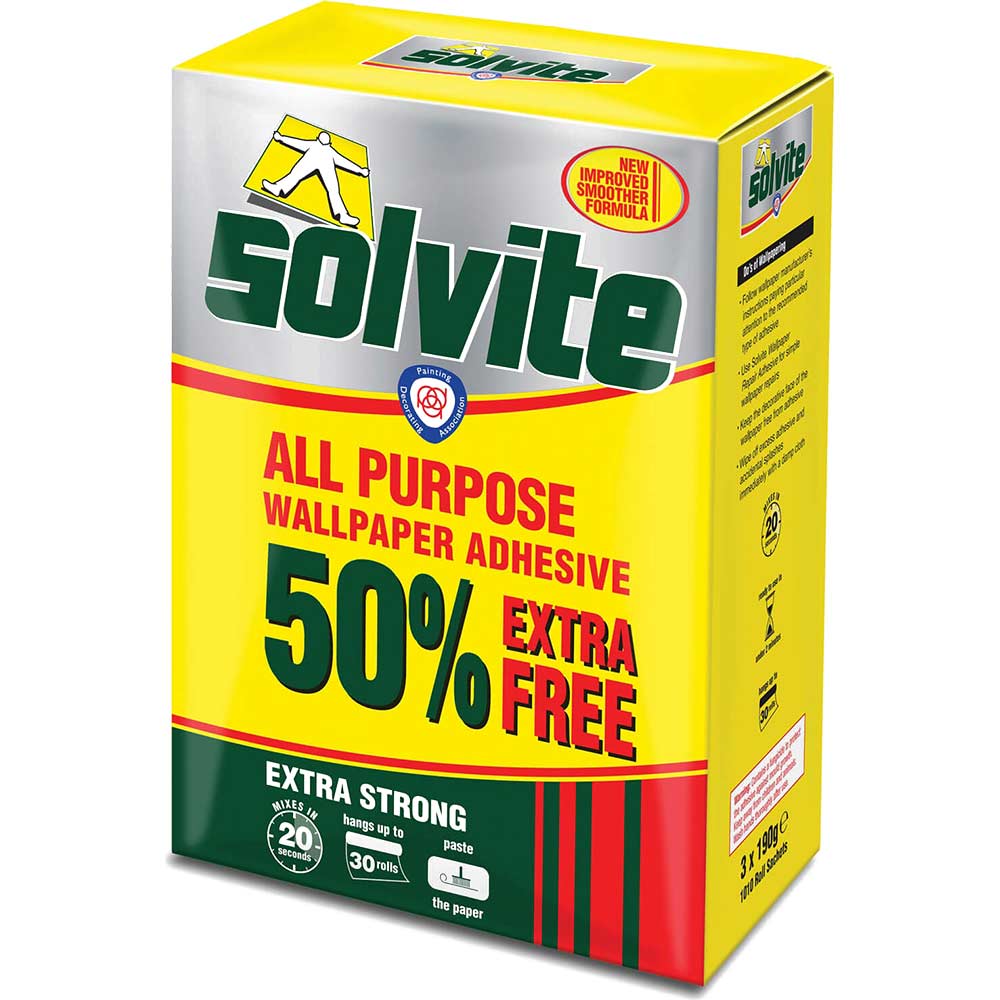 Photo of Solvite All Purpose Wallpaper Adhesive Paste 650g