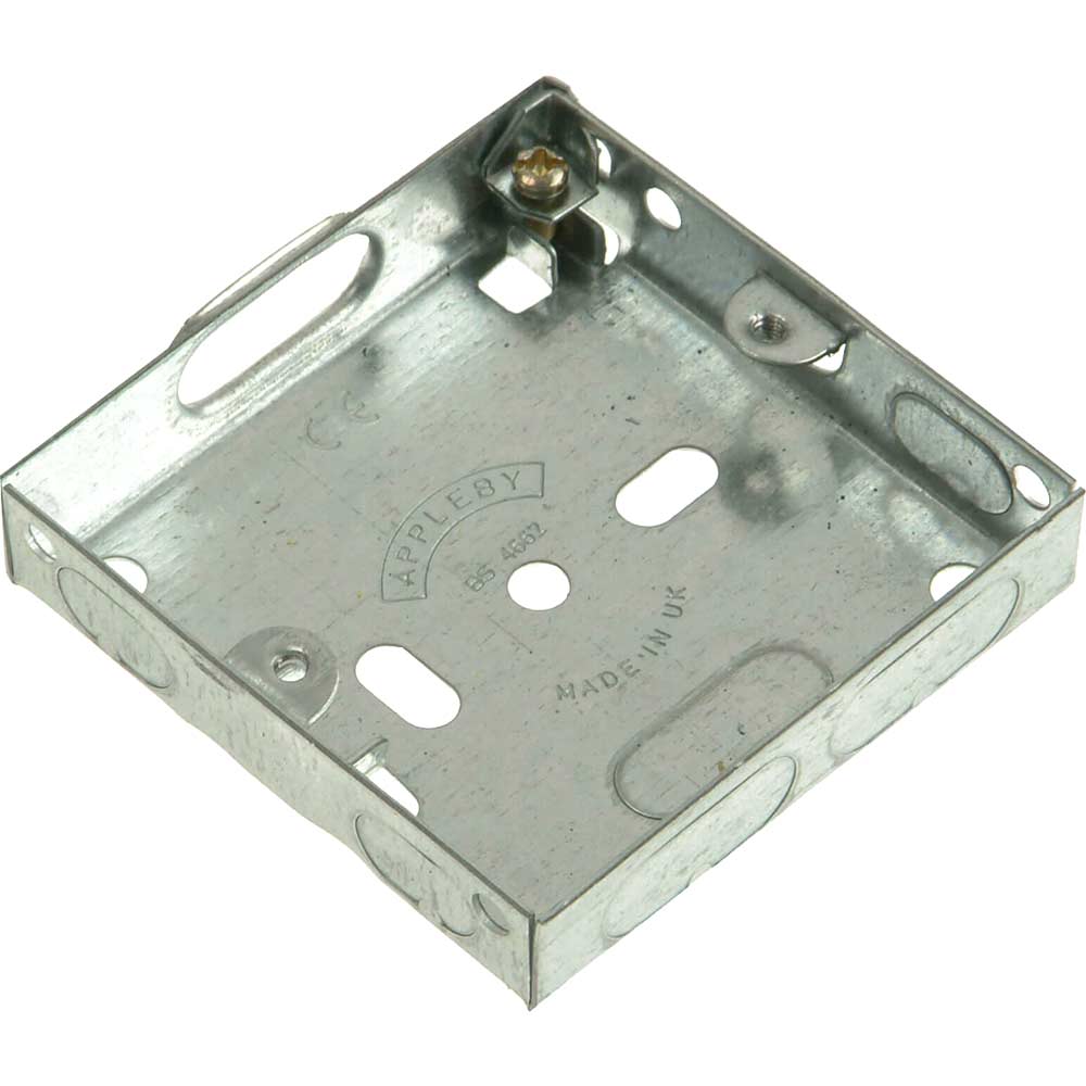 SMJ Single Socket Metal Back Box Metal Back Boxes