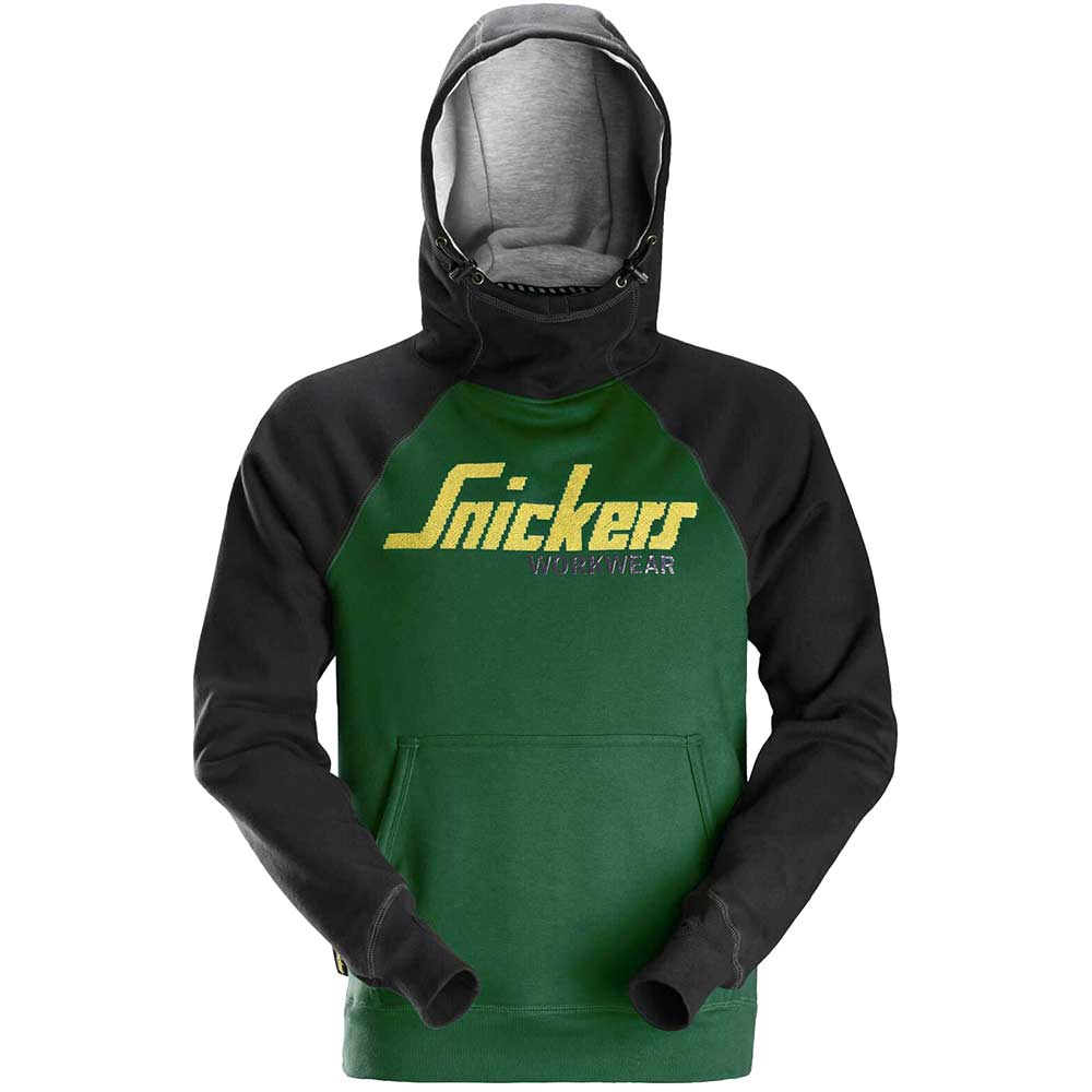 Photo of Snickers 2889 Logo Sweatshirt Hoodie Green / Black L