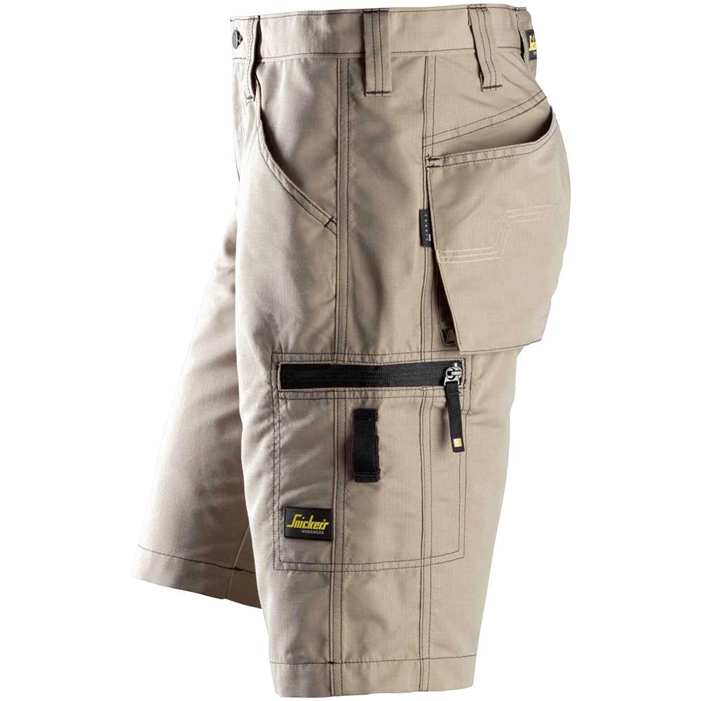 Image of Snickers 6102 Litework Mens Shorts Khaki / Black 30"