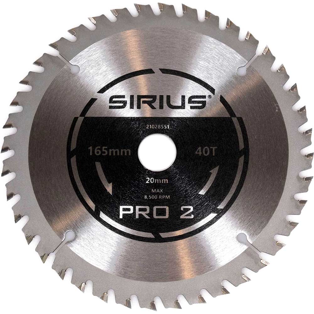 Photo of Sirius Pro 2 165mm Cordless Circular Saw Blade 165mm 40t 20mm