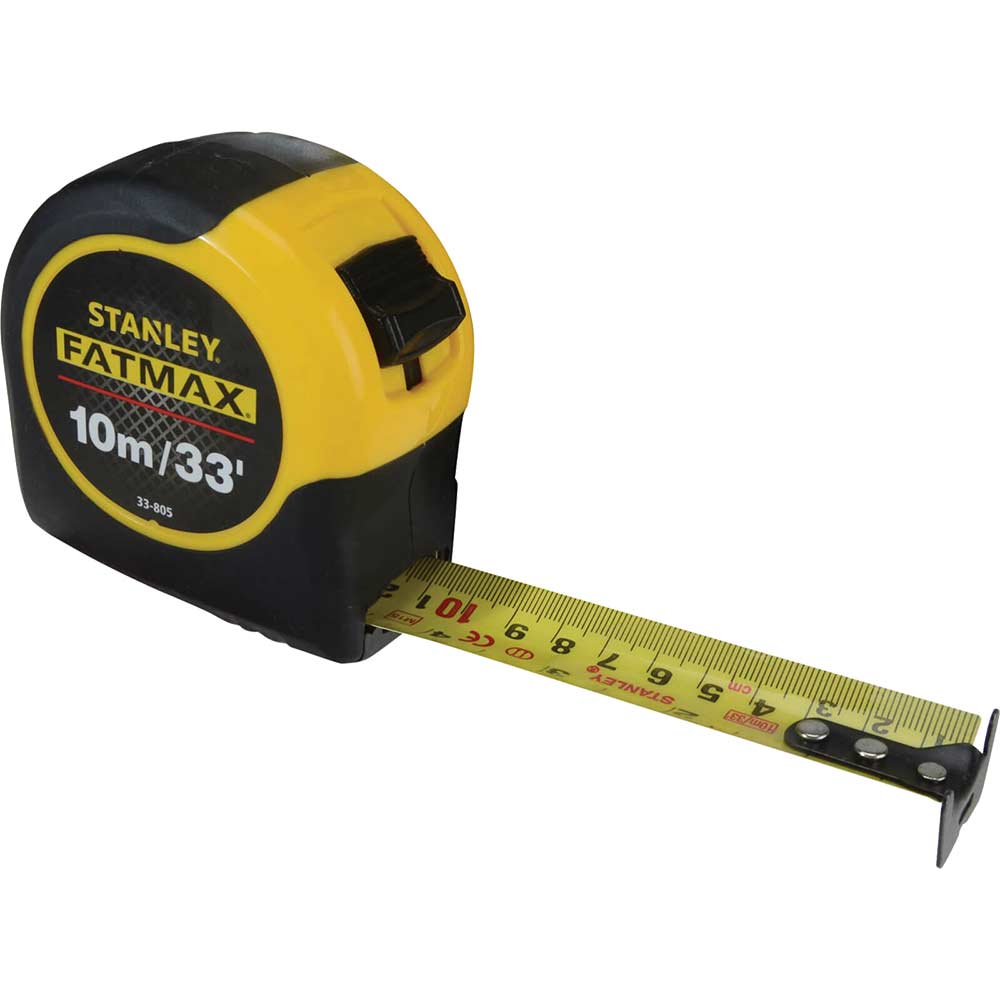 Image of Stanley Fatmax Blade Armor Tape Measure Imperial & Metric 33ft / 10m 32mm