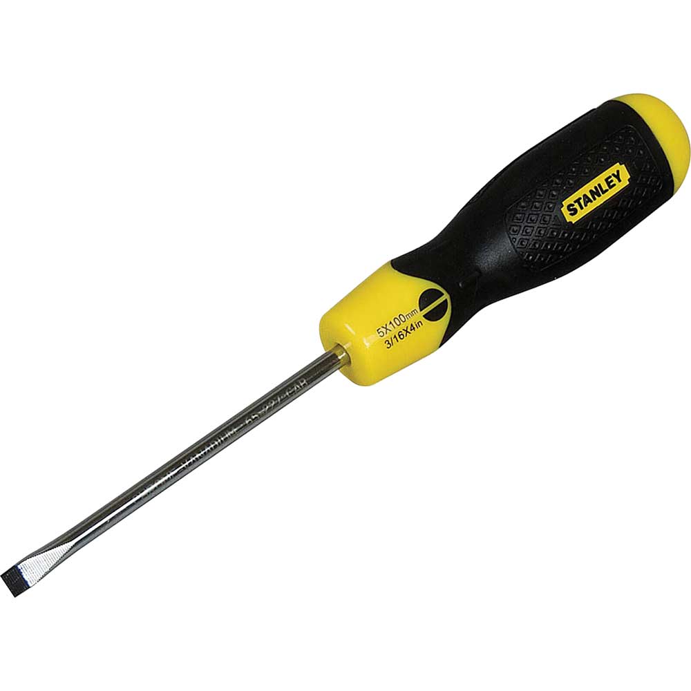 Photo of Stanley Cushion Grip Flared Slotted Screwdriver 6.5mm 150mm