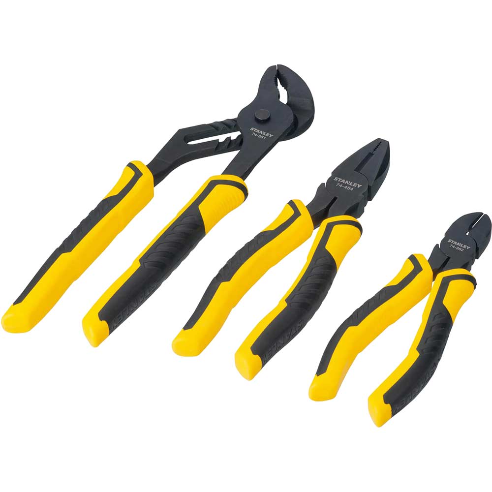Photo of Stanley 3 Piece Control Grip Plier Set