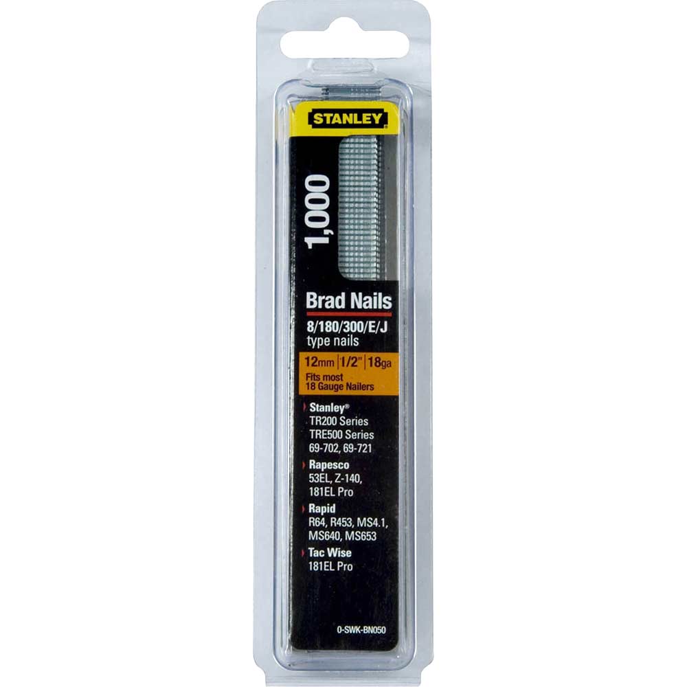 Photo of Stanley 18 Gauge Brad Nails 12mm Pack Of 1000