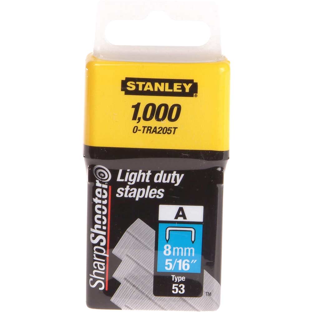 Photo of Stanley Light Duty Staples 8mm Pack Of 1000