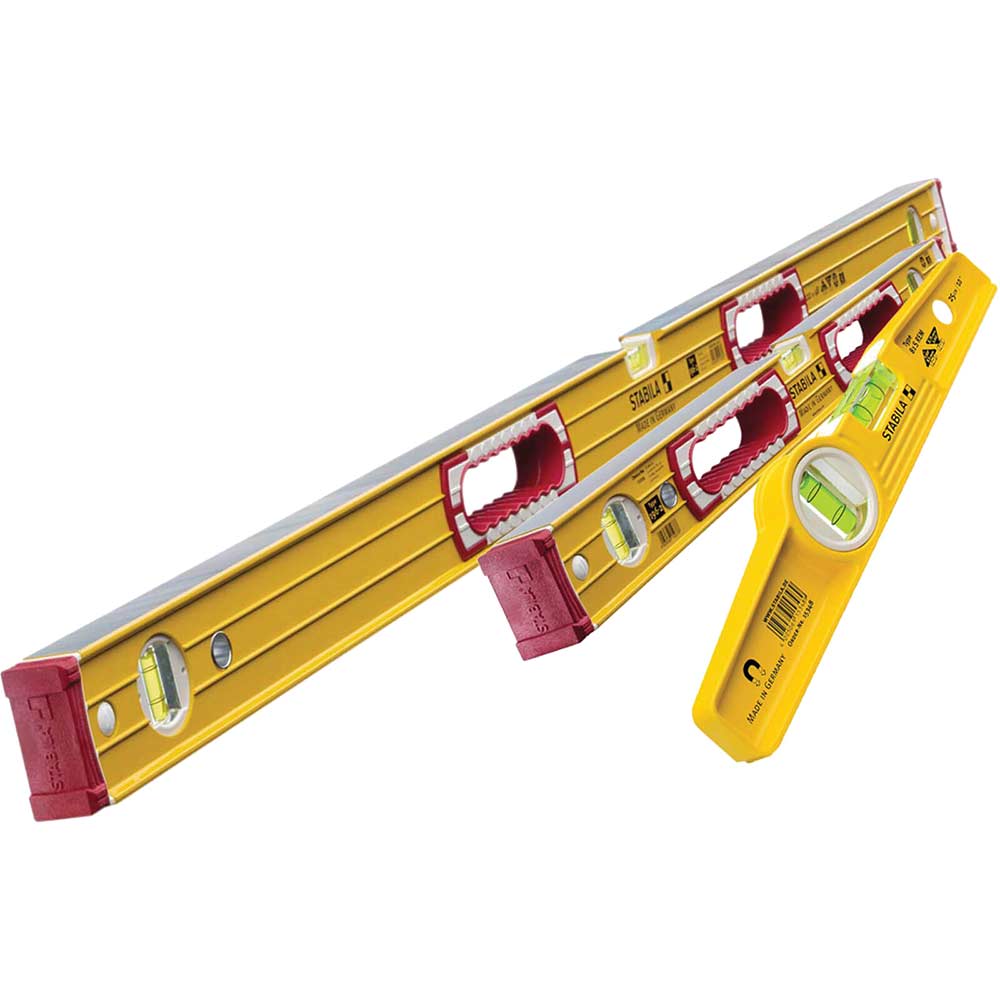 Stabila 3 Piece 1962 Professional Level Set Spirit Levels