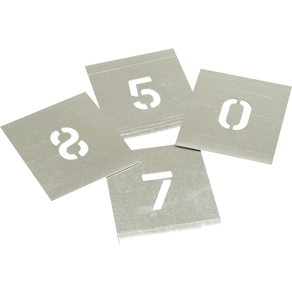 Image of Stencils 8 Piece Zinc Number Stencil Set 4"