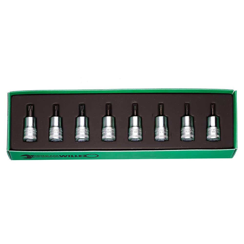 Image of Stahlwille 8 Piece 3/8" Drive Torx Socket Bit Set 3/8"