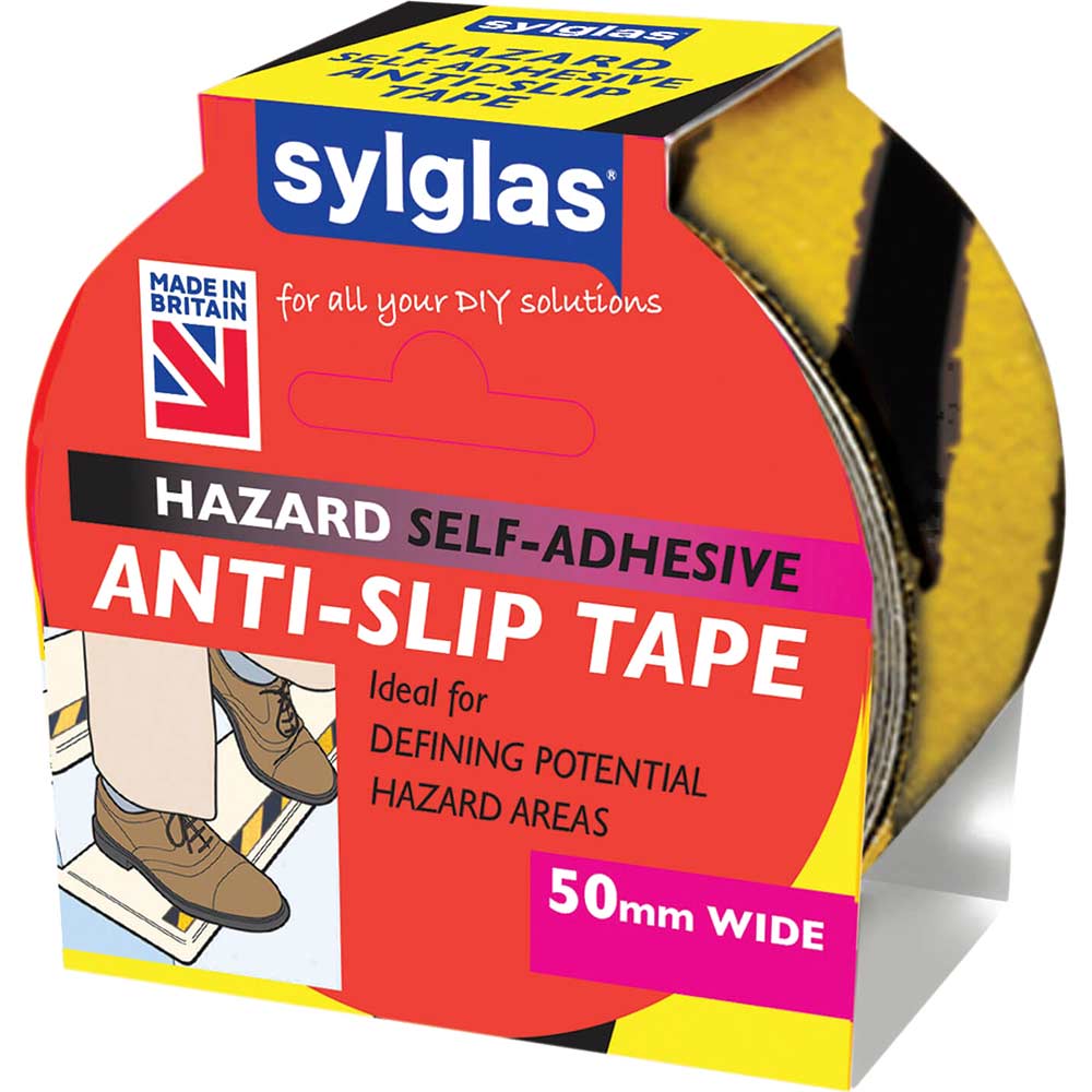 Photo of Sylglas Anti Sliptape Black / Yellow 50mm 18m