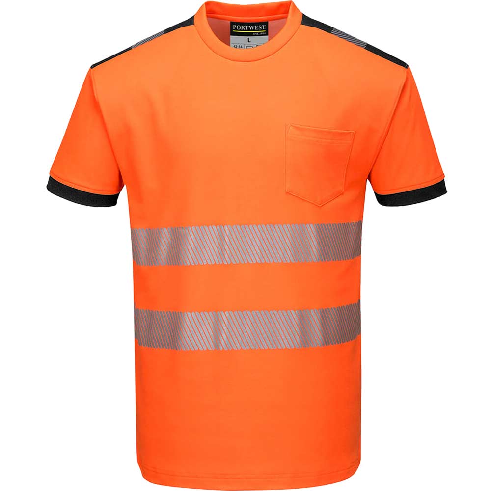 Photo of Pw3 Vision Hi Vis T Shirt Orange / Black S