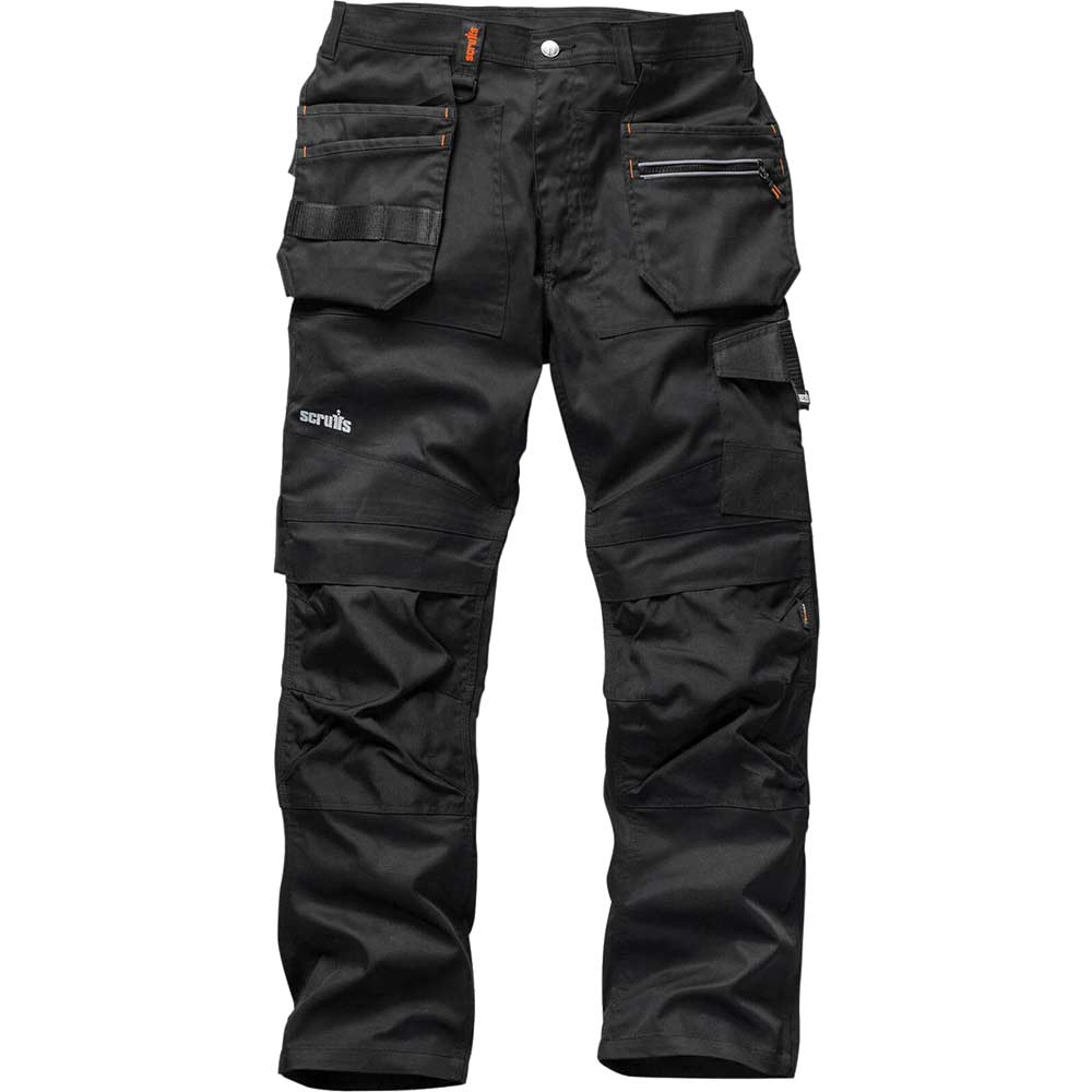 Image of Scruffs Trade Flex Work Trousers Black 30" 31"