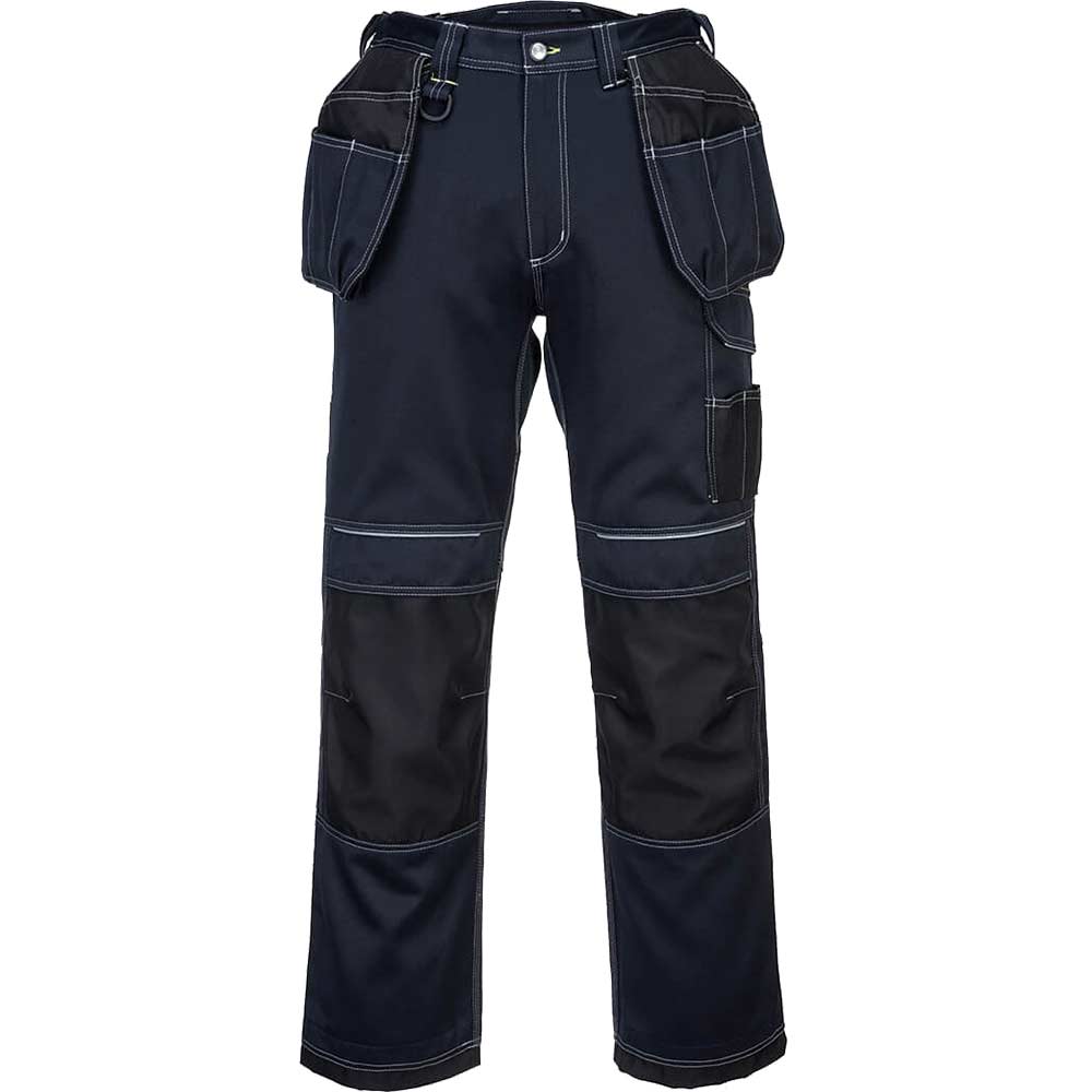 Photo of Pw3 Mens Urban Holster Work Trousers Navy / Black 32