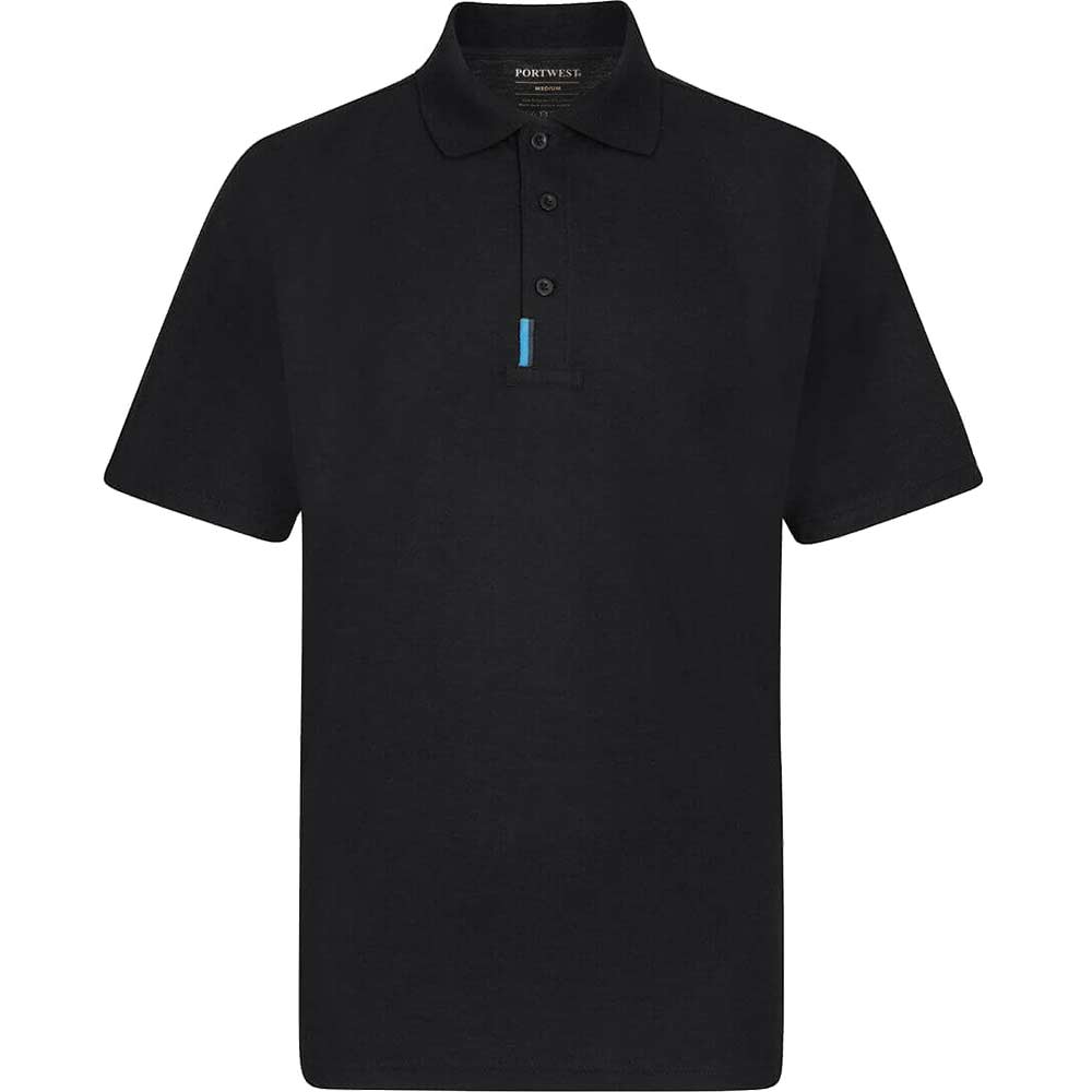 Image of Portwest WX3 Polo Shirt Black L