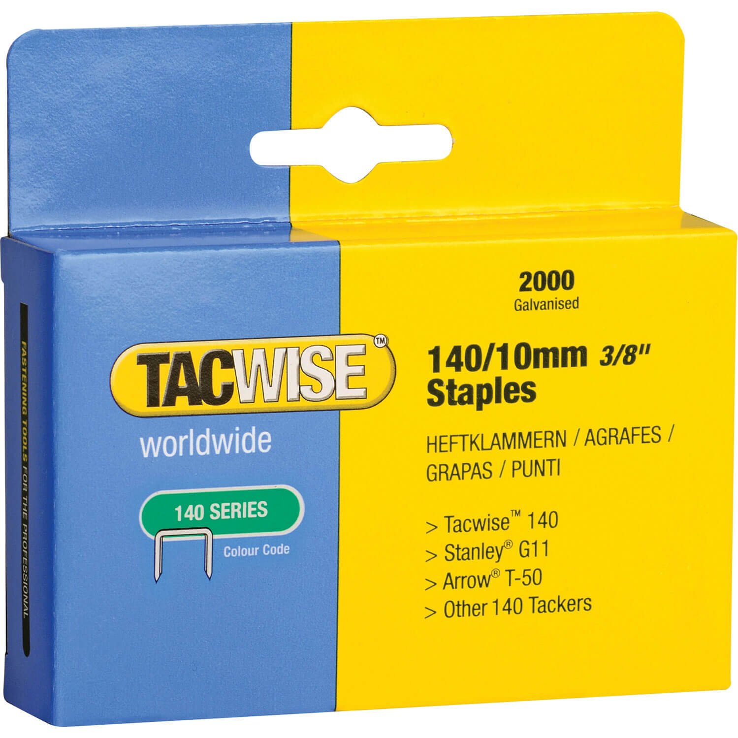 Image of Tacwise 140 Staples 10mm Pack of 2000