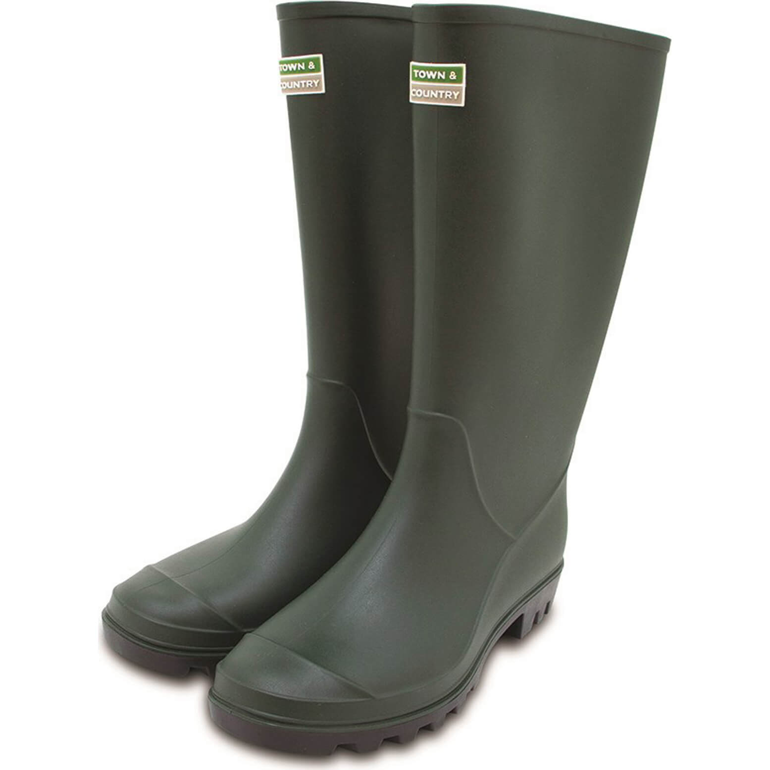 Town and Country Eco Essential Wellington Boots Green Size 9